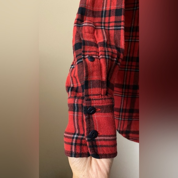 J. Crew Flannel Button Down Size 00 - Picture 6 of 8